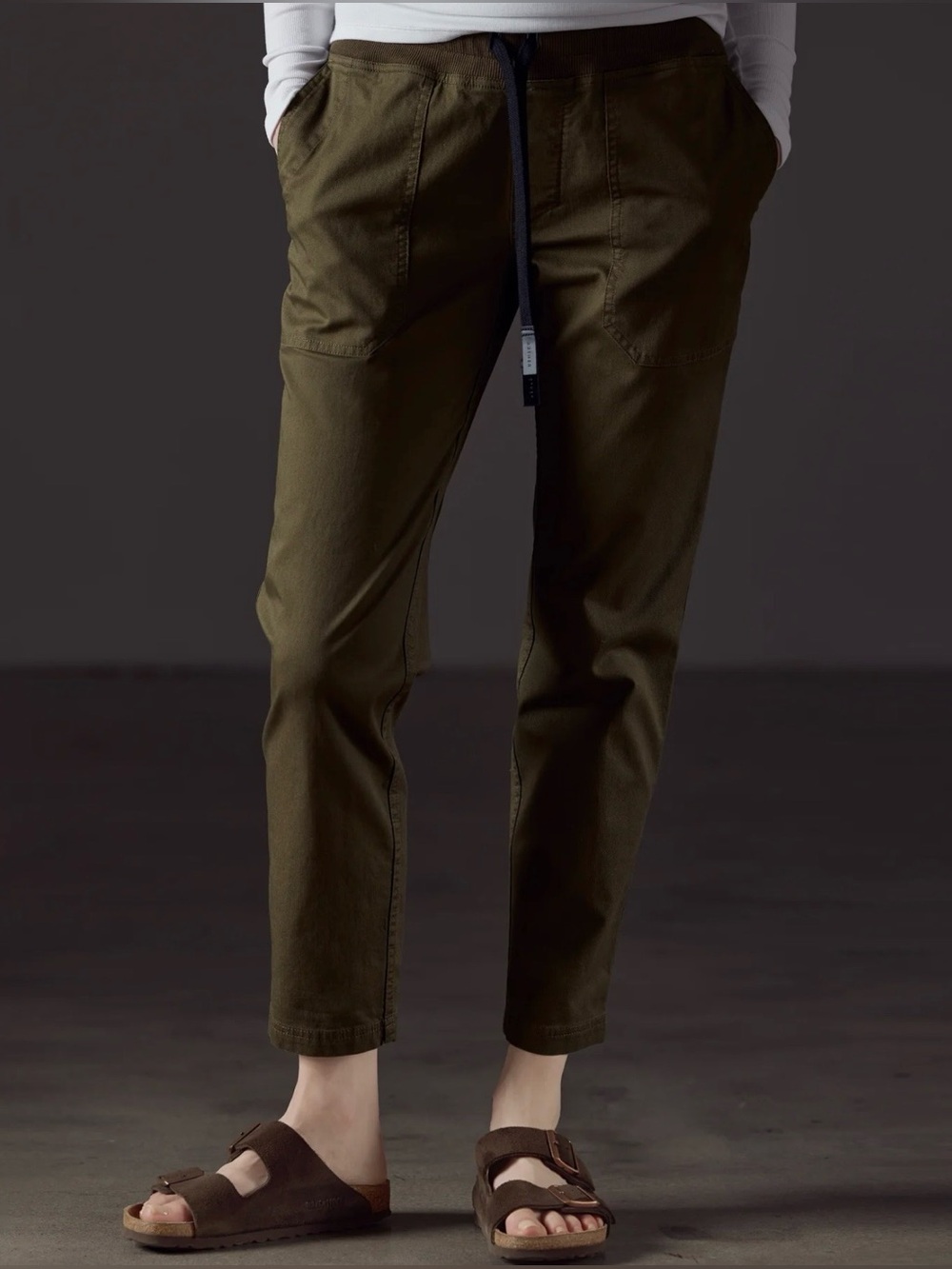 AETHER Huston stretch cotton pants command green SMALL Like New